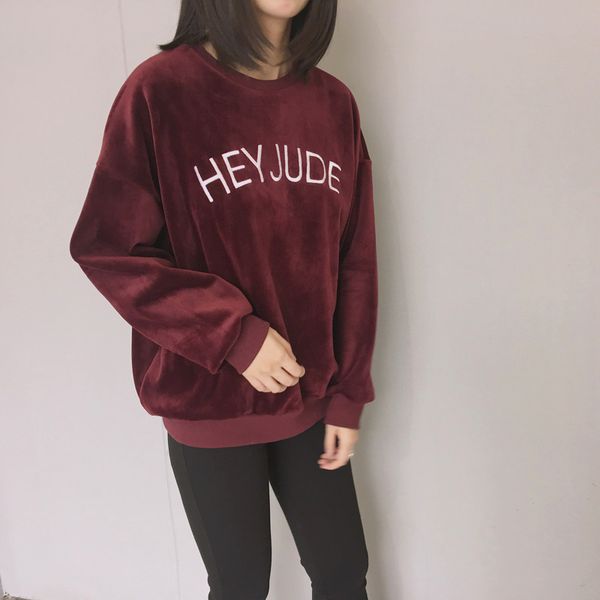 2019 дизайнер нового стиля осени пуловер толстовка женщина hoodie корейских симпатичные письма вышивка hey jude harajuku женщина толстовка о, Black
2019 дизайнер нового стиля осени пуловер толстовка женщина hoodie корейских симпатичные письма вышивка hey jude harajuku женщина толстовка о, Black