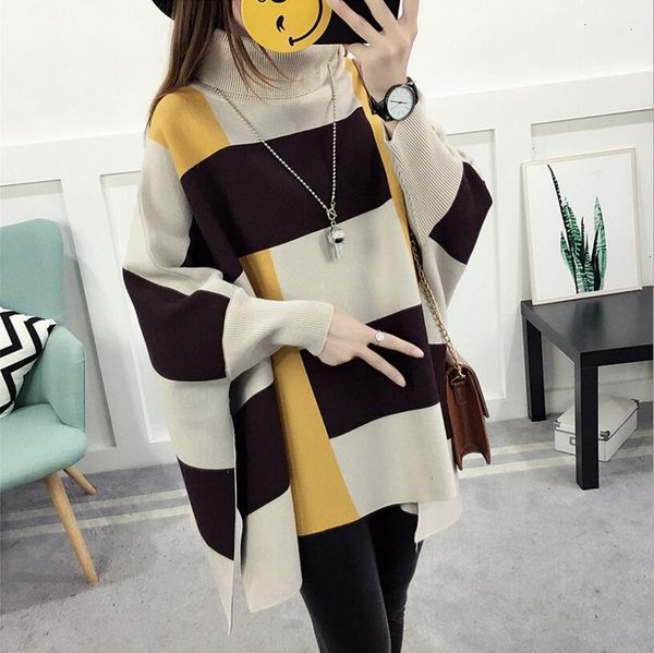 fashion-2019 pullover female sweater fashion autumn winter plus size shawl loose casual warm knitted, White;black
fashion-2019 pullover female sweater fashion autumn winter plus size shawl loose casual warm knitted, White;black