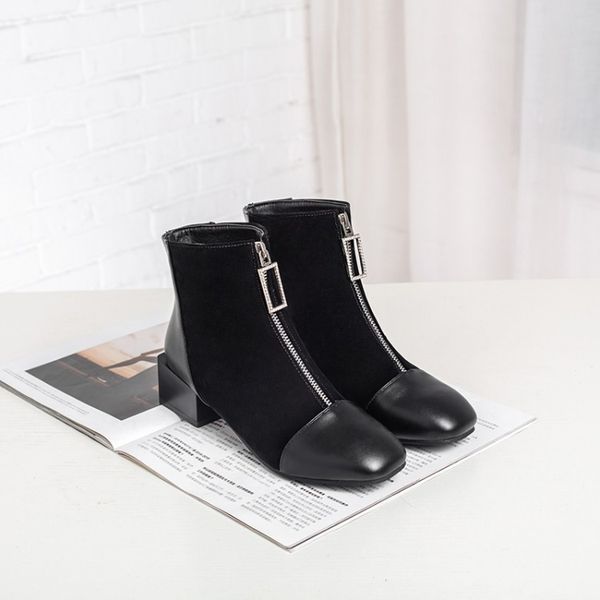 big size 9 10 11-17 boots women shoes ankle boots for women ladies shoes woman winter patchwork front zipper, Black
big size 9 10 11-17 boots women shoes ankle boots for women ladies shoes woman winter patchwork front zipper, Black