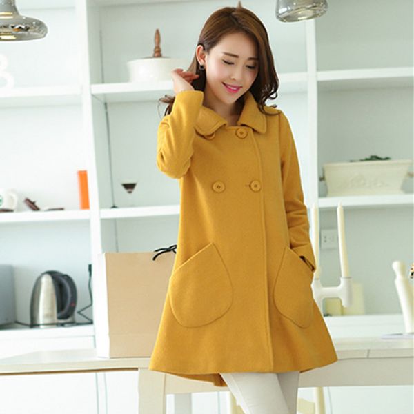women autumn coat double breasted wool peacoat turn-down collar female jacket ks-shipping, Black
women autumn coat double breasted wool peacoat turn-down collar female jacket ks-shipping, Black