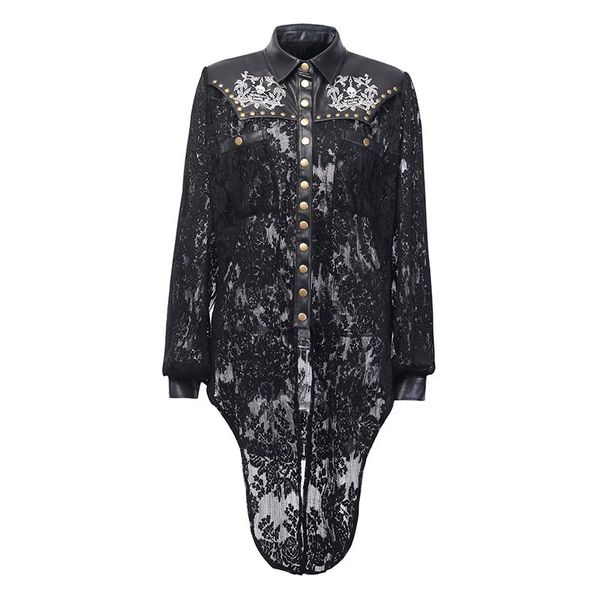 rosetic lace pu leather jackets coat women black see through skull print fashion punk rivet streetwear outerwear, Black;brown
rosetic lace pu leather jackets coat women black see through skull print fashion punk rivet streetwear outerwear, Black;brown