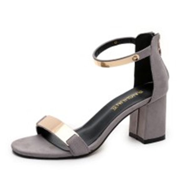 sandals female summer with high heels new summer wild word buckle with thick with roman sandals women's shoes jooyoo, Black 
sandals female summer with high heels new summer wild word buckle with thick with roman sandals women's shoes jooyoo, Black