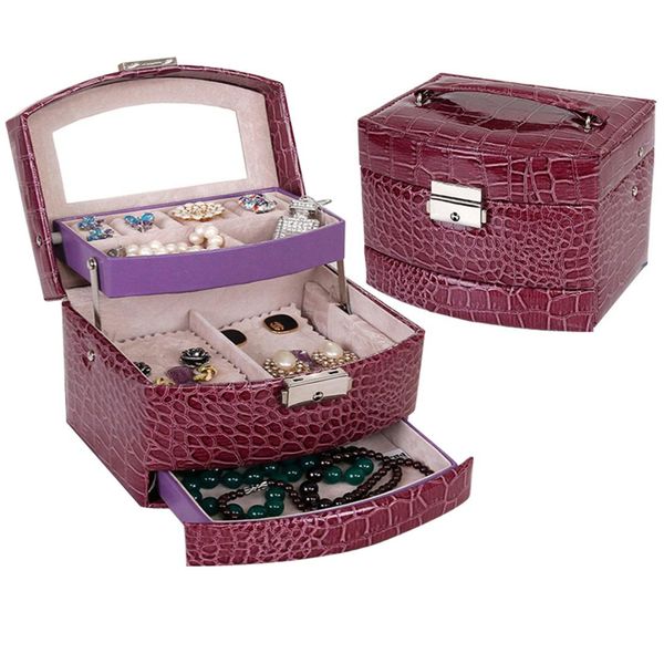 laspera multilayer automatic leather jewelry box three-layer storage box for women earring ring cosmetic organizer casket, Pink;blue
laspera multilayer automatic leather jewelry box three-layer storage box for women earring ring cosmetic organizer casket, Pink;blue