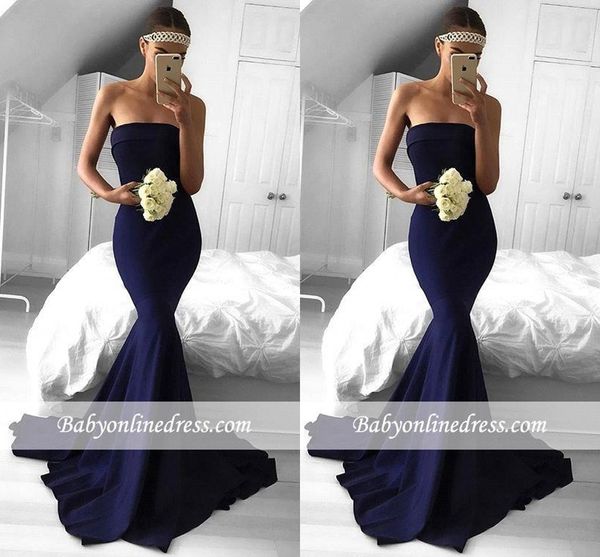 2019 simple navy blue mermaid evening dresses strapless floor length prom dress evening gowns abendkleider dresses evening wear, Black;red
2019 simple navy blue mermaid evening dresses strapless floor length prom dress evening gowns abendkleider dresses evening wear, Black;red