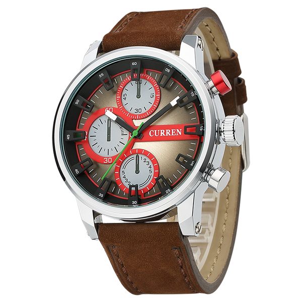 new arrivals timelimited sales curren carian 8170 genuine leather strap japanese movement life waterproof mens business watch free, Slivery;brown
new arrivals timelimited sales curren carian 8170 genuine leather strap japanese movement life waterproof mens business watch free, Slivery;brown