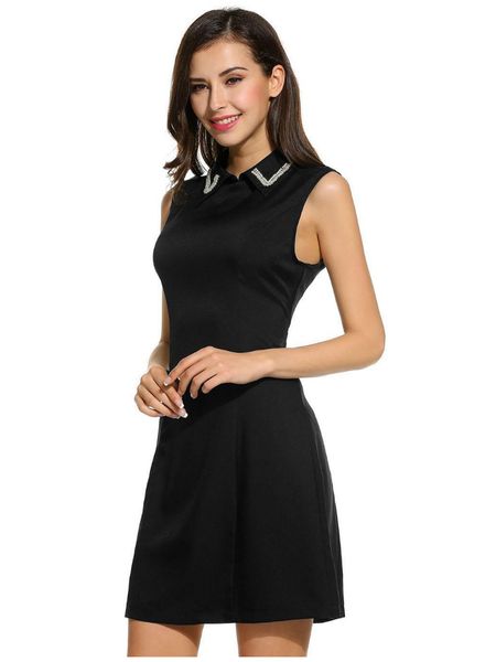 women dresses clothes designer dresses casual clothing lady nail bead lapel polo collar pure color cultivate oneself a word skirt h008415, Black;gray
women dresses clothes designer dresses casual clothing lady nail bead lapel polo collar pure color cultivate oneself a word skirt h008415, Black;gray