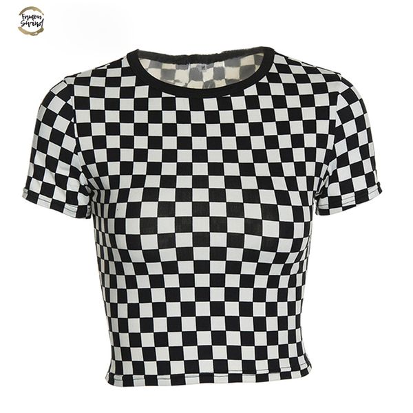 t shirts women 2019 summer plaid tee shirt femme short sleeve crop funny t-shirt basic fitness clothing asts20325, White
t shirts women 2019 summer plaid tee shirt femme short sleeve crop funny t-shirt basic fitness clothing asts20325, White