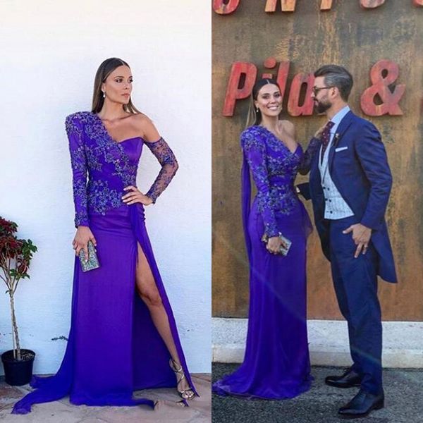 gorgeous sheath prom dresses high split one shoulder long sleeves formal party dress lace trumpet evening dress custom made, Black
gorgeous sheath prom dresses high split one shoulder long sleeves formal party dress lace trumpet evening dress custom made, Black