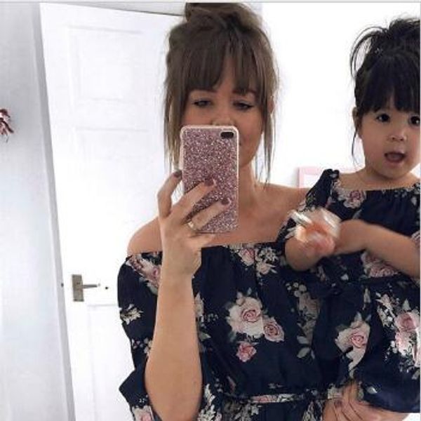 mother daughter family matching outfits off shoulder floral dress summer chiffon girl women boho loose dresses sundress clothes, Blue
mother daughter family matching outfits off shoulder floral dress summer chiffon girl women boho loose dresses sundress clothes, Blue