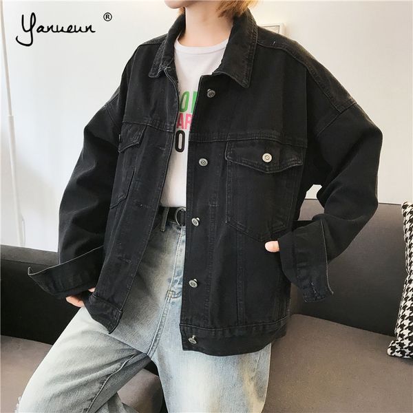 yanueun 2019 casual solid denim jackets for women spring autumn casual single breasted turn-down collar classic jacket, Black;brown
yanueun 2019 casual solid denim jackets for women spring autumn casual single breasted turn-down collar classic jacket, Black;brown