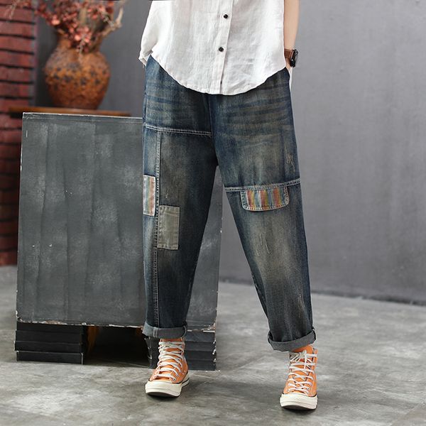 women jeans denim pants patchwork retro vintage fashion casual long big loose oversized straight for autumn winter az58191719, Blue
women jeans denim pants patchwork retro vintage fashion casual long big loose oversized straight for autumn winter az58191719, Blue