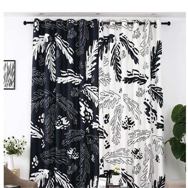 simple modern curtains custom finished black and white style leaf curtains thickened blackout curtains black curtain
simple modern curtains custom finished black and white style leaf curtains thickened blackout curtains black curtain