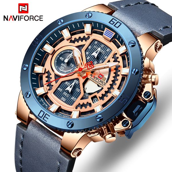 naviforce mens sports watches men leather quartz automatic date clock male army waterproof wrist watch, Slivery;brown
naviforce mens sports watches men leather quartz automatic date clock male army waterproof wrist watch, Slivery;brown