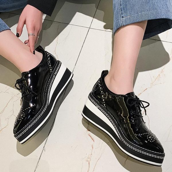 karin dropship 2020 women shoes woman flat platform shoelaces rivets comfortable patent leather spring casual flats, Black
karin dropship 2020 women shoes woman flat platform shoelaces rivets comfortable patent leather spring casual flats, Black