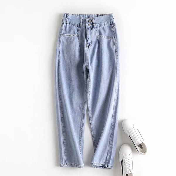 m2922-korean-style women's wear 2020 spring and autumn new style high-waisted two-button flat bag jeans women's, Blue
m2922-korean-style women's wear 2020 spring and autumn new style high-waisted two-button flat bag jeans women's, Blue