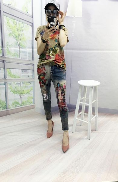 style females pencil pants summer women designer jeans skinny leopard print pretty girl pattern capris jeans british, Blue
style females pencil pants summer women designer jeans skinny leopard print pretty girl pattern capris jeans british, Blue