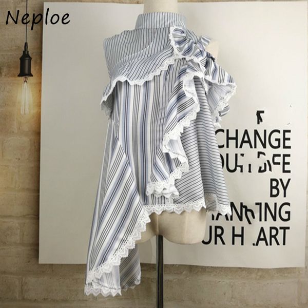 neploe striped irregular blouse women summer 2020 fashion stand collar sleeveless ladies blusa shirts casual female 1f076, White
neploe striped irregular blouse women summer 2020 fashion stand collar sleeveless ladies blusa shirts casual female 1f076, White