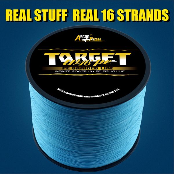 ascon fish 16 strands braided fishing line 1000m real 16 braids full length multifilament fishing line pe thread 20-400lb
ascon fish 16 strands braided fishing line 1000m real 16 braids full length multifilament fishing line pe thread 20-400lb