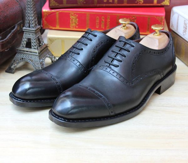 goodyear handmade genuine leather carved cow leather business custom-made shoes calfskin sole custom, Black
goodyear handmade genuine leather carved cow leather business custom-made shoes calfskin sole custom, Black