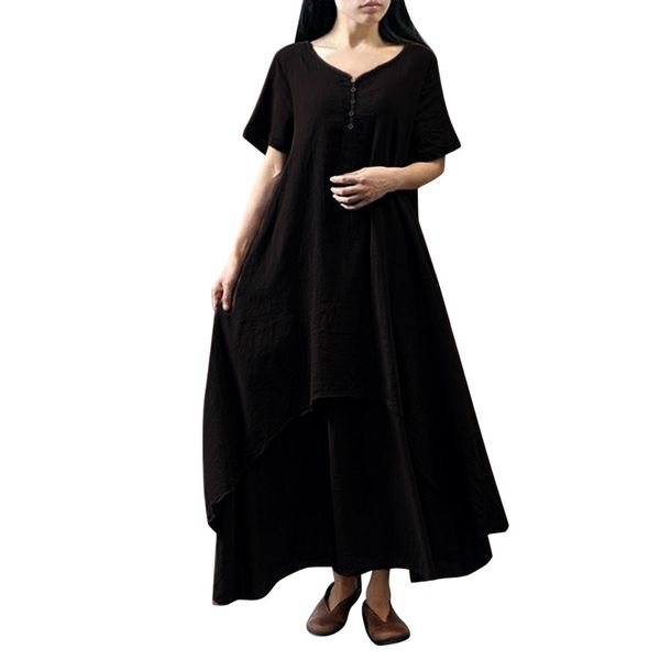 jaycosin clothes womens casual daily plus size short sleeve soild long button autumn dress, Black;gray 
jaycosin clothes womens casual daily plus size short sleeve soild long button autumn dress, Black;gray