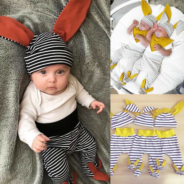 2pcs newborn baby boy girls cotton outfits stripe wrap foot trousers long ear hat uk, Pink;blue
2pcs newborn baby boy girls cotton outfits stripe wrap foot trousers long ear hat uk, Pink;blue