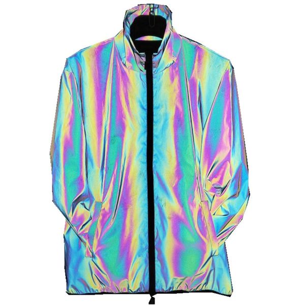 men and women dazzle colorful reflective lapel jackets nightclubs trendy seven color luminous trench coat outdoor casual coat, Tan;black
men and women dazzle colorful reflective lapel jackets nightclubs trendy seven color luminous trench coat outdoor casual coat, Tan;black
