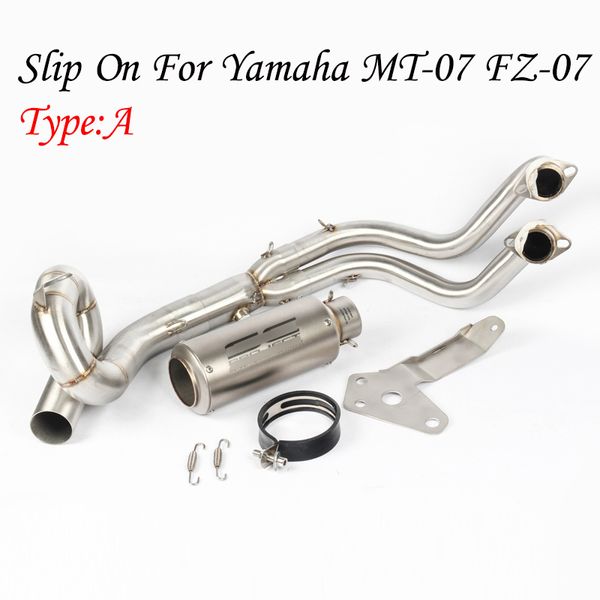 for mt07 fz07 motorcycle exhaust full system for mt-07 fz-07 tracer 2014-2018 xsr700 2016-2017 with muffler db killer
for mt07 fz07 motorcycle exhaust full system for mt-07 fz-07 tracer 2014-2018 xsr700 2016-2017 with muffler db killer