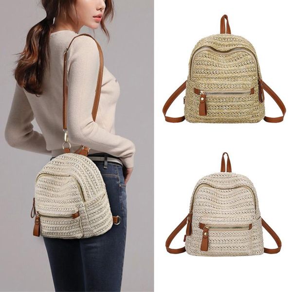 straw travel backpack women large capacity womens woven packback solid color bohemian mochilas female
straw travel backpack women large capacity womens woven packback solid color bohemian mochilas female