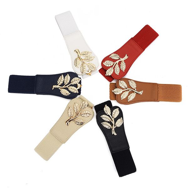 ladies women stretch elasticated waist belt gold buckle fashion leaves design chain belt women's waist elasticity, Black;brown
ladies women stretch elasticated waist belt gold buckle fashion leaves design chain belt women's waist elasticity, Black;brown