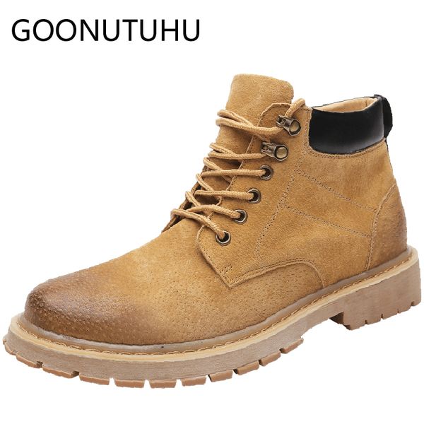 men's boots casual genuine leather shoes male autumn winter plush combat ankle boot man work safety army boots for men, Black
men's boots casual genuine leather shoes male autumn winter plush combat ankle boot man work safety army boots for men, Black