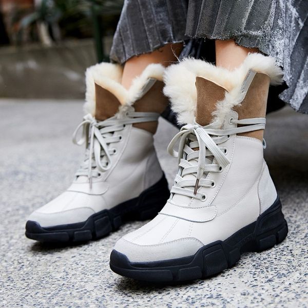 female snow boots 2018 fashion winter black shoes ladies warm boots genuine leather with fur flat platform women ankle boot35-42
female snow boots 2018 fashion winter black shoes ladies warm boots genuine leather with fur flat platform women ankle boot35-42