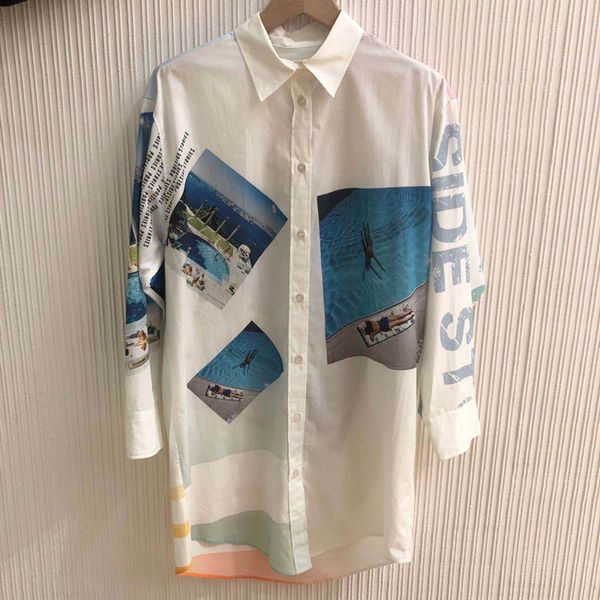 women white blouse letter print long sleeve loose turn-down collar beash style female casual shirts
women white blouse letter print long sleeve loose turn-down collar beash style female casual shirts