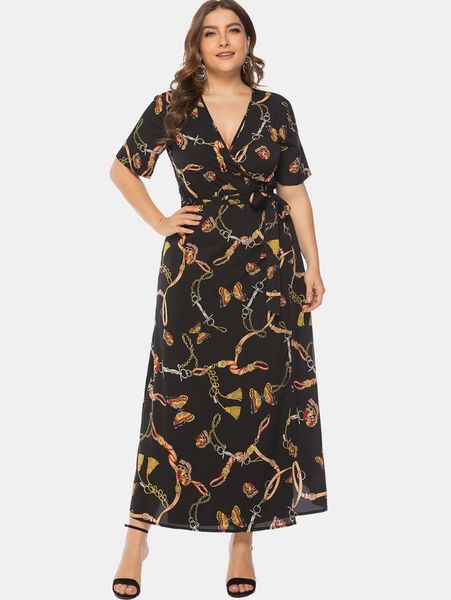 wipalo women plus size 6xl butterfly printed wrap maxi dress casual summer ladies dress plunging neck belted big size vestidos, Black;gray
wipalo women plus size 6xl butterfly printed wrap maxi dress casual summer ladies dress plunging neck belted big size vestidos, Black;gray
