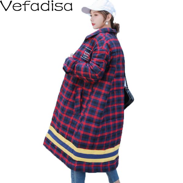 vefadisa winter plaid parka woman 2019 thick cotton-padded clothes turn-down collar parka loose long pockets qyf1095, Black
vefadisa winter plaid parka woman 2019 thick cotton-padded clothes turn-down collar parka loose long pockets qyf1095, Black