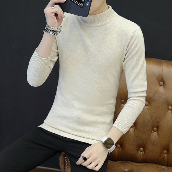 spring and winter 2020 new youth korean slim men's high neck sweater men's solid color sweater men, White;black
spring and winter 2020 new youth korean slim men's high neck sweater men's solid color sweater men, White;black