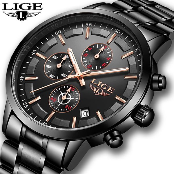 lige men's watch business casual fashion watch men's stainless steel waterproof clock quartz erkek saat + box, Slivery;brown
lige men's watch business casual fashion watch men's stainless steel waterproof clock quartz erkek saat + box, Slivery;brown