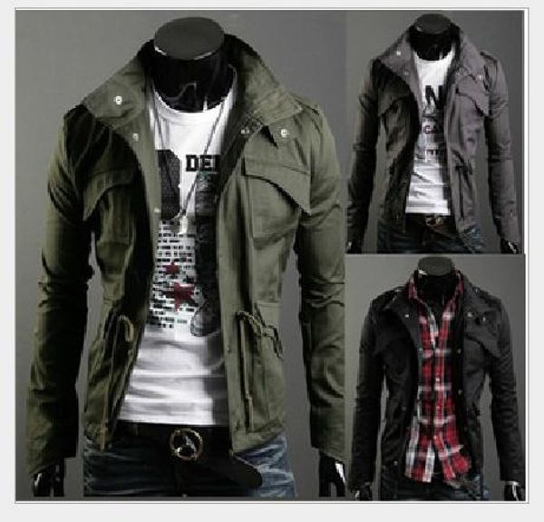 plus size jacket coat men stand collar long sleeve zipper single breasted more pockets design brief mens casual jakctes jk05, Black;brown
plus size jacket coat men stand collar long sleeve zipper single breasted more pockets design brief mens casual jakctes jk05, Black;brown