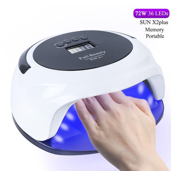 72w memory timer nail dryer led uv portable lamp curing for all gel polish lcd display nail art manicure machine
72w memory timer nail dryer led uv portable lamp curing for all gel polish lcd display nail art manicure machine