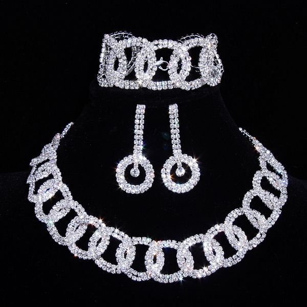 классические хрустальные bridal комплекты ювелирных изделий цвета серебра rhinestone ожерелье свадебные обручальные ювелирные наборы для жен, Silver
классические хрустальные bridal комплекты ювелирных изделий цвета серебра rhinestone ожерелье свадебные обручальные ювелирные наборы для жен, Silver