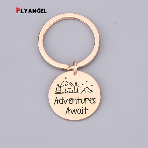 cartoon pattern engraved keychains inpirational keyrings lettering adventure awaits encouraging key holders jewelry trinket, Silver
cartoon pattern engraved keychains inpirational keyrings lettering adventure awaits encouraging key holders jewelry trinket, Silver