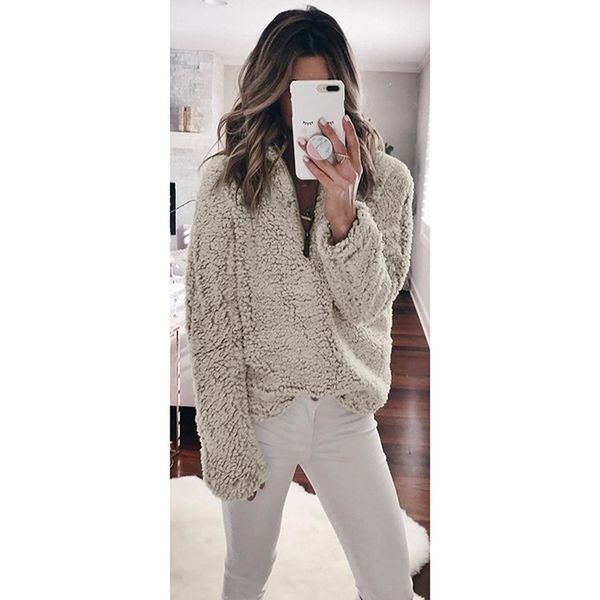 new autumn casual sweatshirts turtleneck zipper faux fur women hoodies long sleeve warm hoodie, Black
new autumn casual sweatshirts turtleneck zipper faux fur women hoodies long sleeve warm hoodie, Black