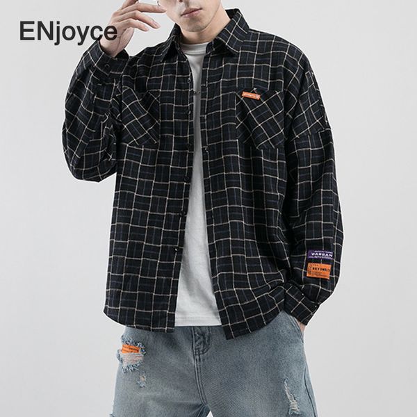 new fashion spring dark blue plaid shirt men long sleeved japanese harajuku casual shirts school boys comfortable mens clothes, White;black
new fashion spring dark blue plaid shirt men long sleeved japanese harajuku casual shirts school boys comfortable mens clothes, White;black