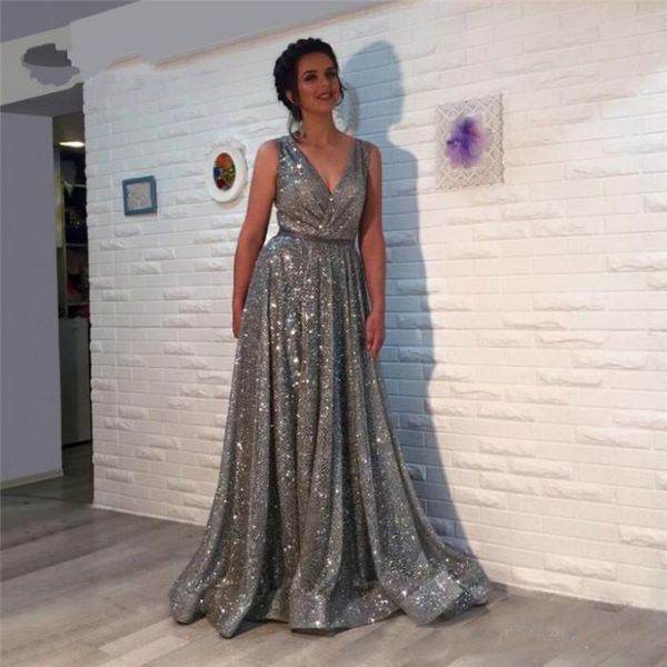 sparkle sequined evening dresses 2019 v neck a line prom dresses custom made plus size vestidos de fiesta, White;black
sparkle sequined evening dresses 2019 v neck a line prom dresses custom made plus size vestidos de fiesta, White;black