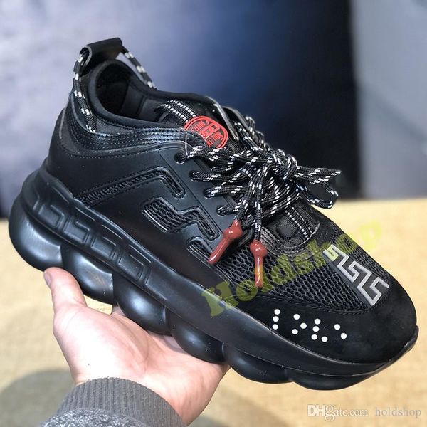 2019 chain reaction casual designer sneakers sport fashion casual shoesblack multi-color rubber suede sole with dust bag, Black
2019 chain reaction casual designer sneakers sport fashion casual shoesblack multi-color rubber suede sole with dust bag, Black