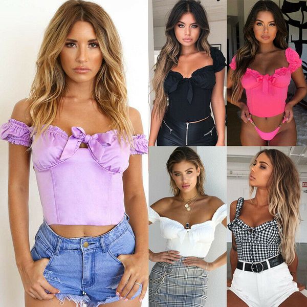 2019 new fashion women off shoulder casual tank sleeveless crop cami, White
2019 new fashion women off shoulder casual tank sleeveless crop cami, White