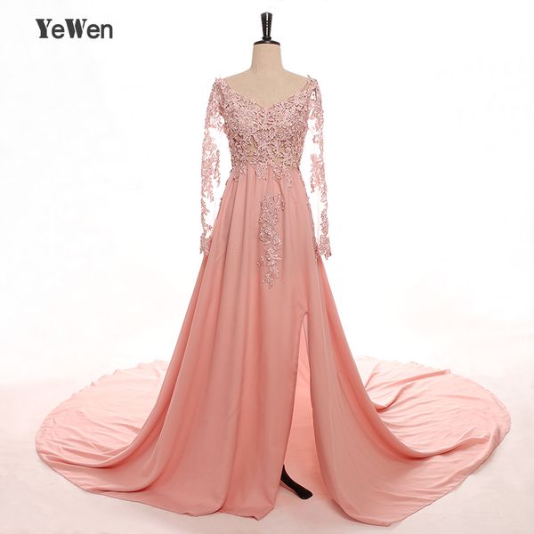 yewen robe soiree long sleeves v neck split formal long evening dress 2019 elegant vestidos de festa longo party gowns plus size, White;black
yewen robe soiree long sleeves v neck split formal long evening dress 2019 elegant vestidos de festa longo party gowns plus size, White;black