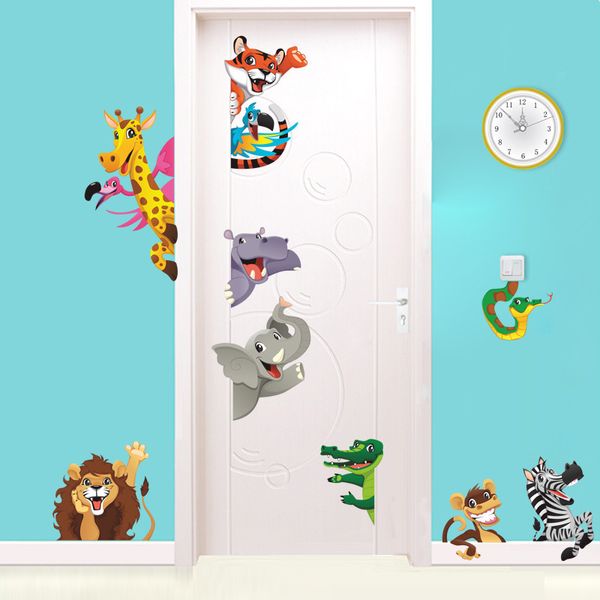 jungle animals wall stickers for kids rooms home door decor cartoon lion elephant giraffee wall decals pvc mural art diy posters
jungle animals wall stickers for kids rooms home door decor cartoon lion elephant giraffee wall decals pvc mural art diy posters