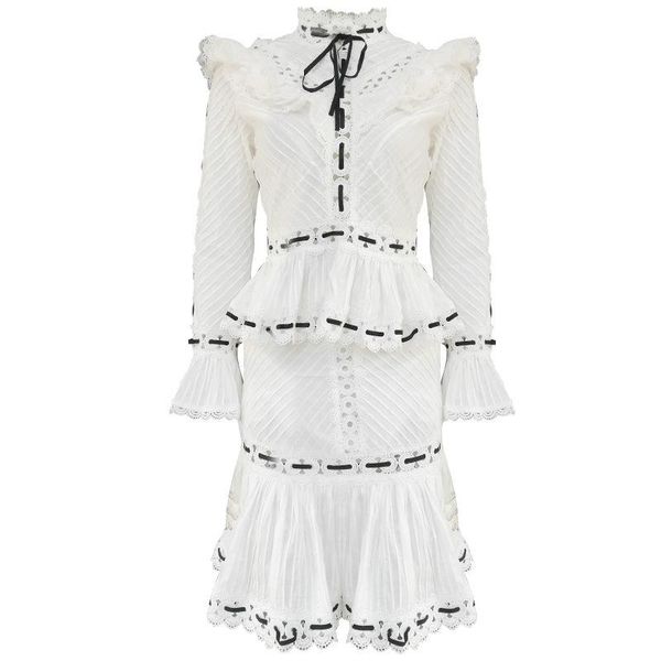 womens new skirt sweet wind print set female collar collar lace trumpet sleeve stitching hollow shirt high waist mini pleated skirt, White
womens new skirt sweet wind print set female collar collar lace trumpet sleeve stitching hollow shirt high waist mini pleated skirt, White