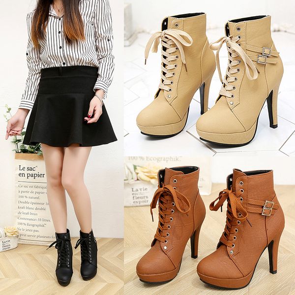 foreign trade explosion european and american wind crossstrap martin boots slender highheeled waterproof table shoes fashion belt button boo, Black
foreign trade explosion european and american wind crossstrap martin boots slender highheeled waterproof table shoes fashion belt button boo, Black