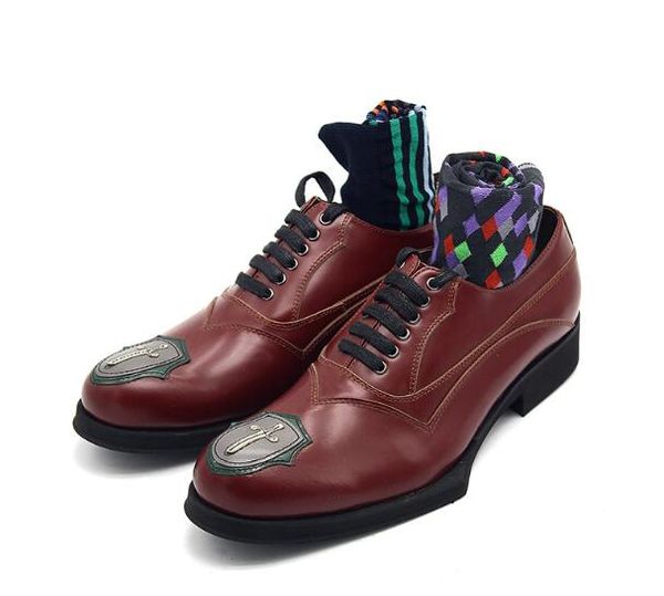 high formal shoes for men lace up classics oxfords genuine leather party shoes fashion brown handmade men, Black
high formal shoes for men lace up classics oxfords genuine leather party shoes fashion brown handmade men, Black